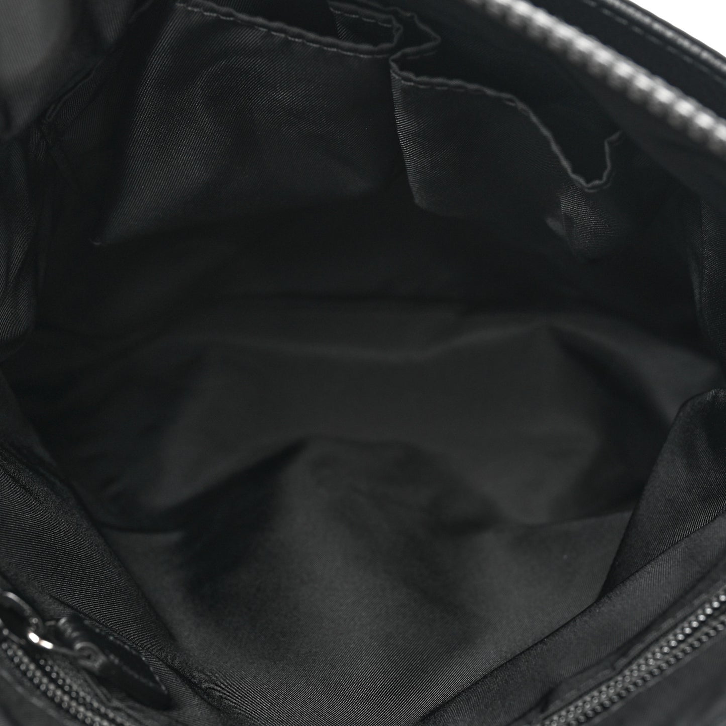Nylon Monogram Dollar Calfskin Flat Messenger Bag Black