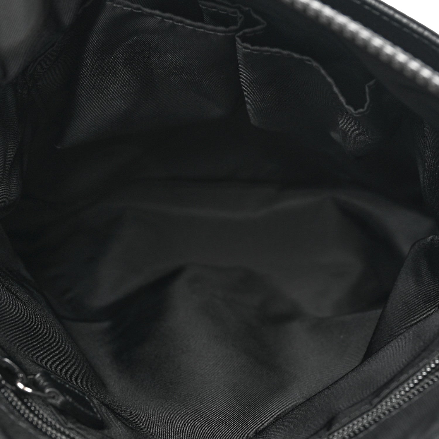Gucci Nylon Monogram Dollar Calfskin Flat Messenger Bag Black 5 of 9