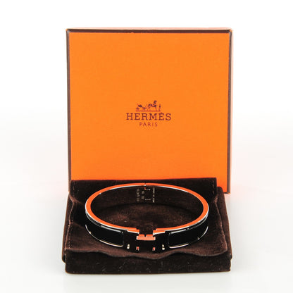 Hermes Enamel Narrow Clic Clac H Bracelet GM Black 4 of 6