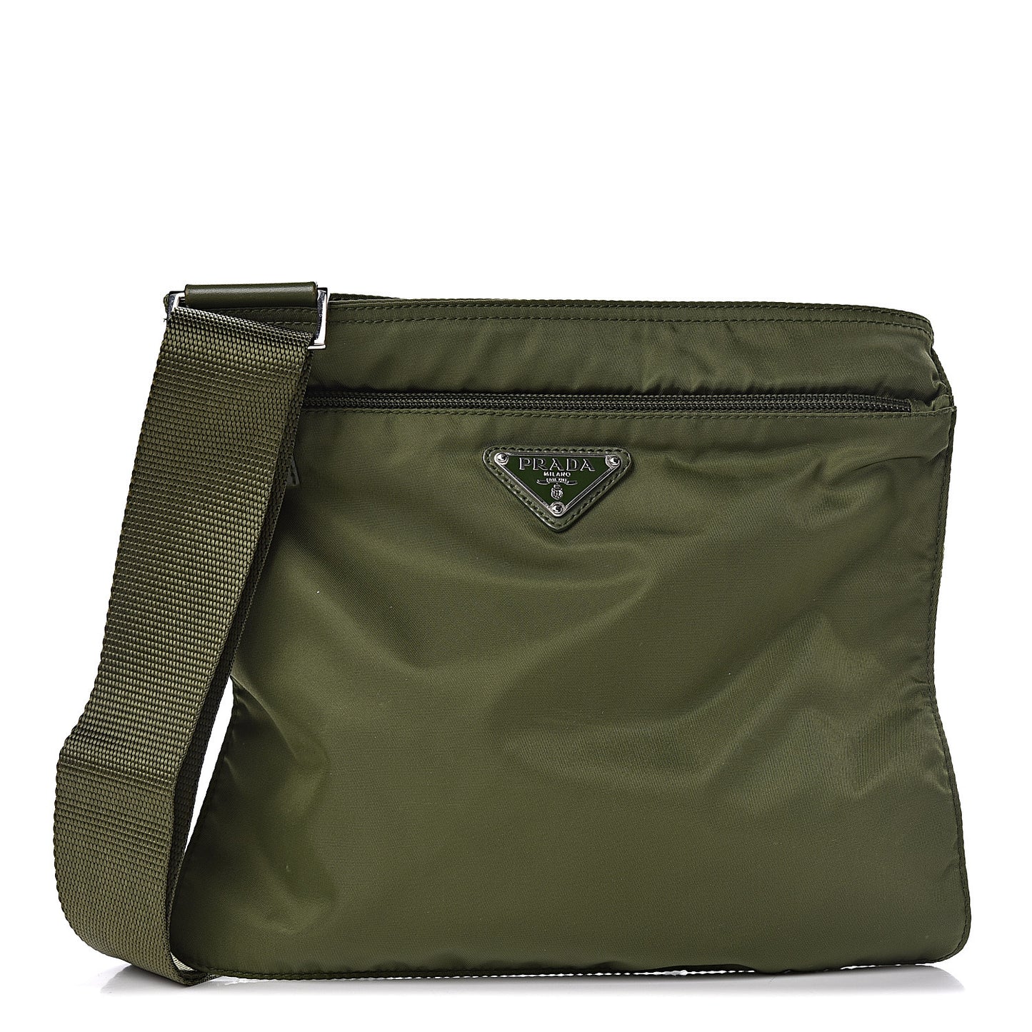 Nylon Vela Sport Small Flat Messenger Bag Army