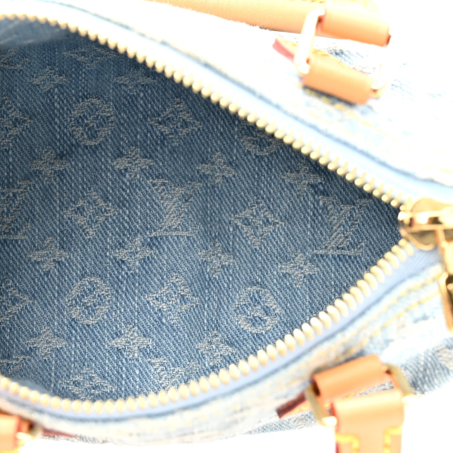Monogram Denim Nano Speedy Sky Blue