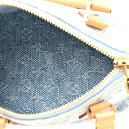 Louis Vuitton Monogram Denim Nano Speedy Sky Blue 5 of 9