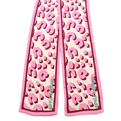 Louis Vuitton Silk Leopard Bandeau Blanc Corail 2 of 4