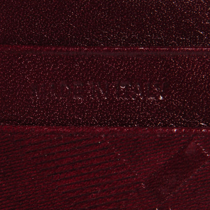 Burberry Check Embossed Leather Credit Card Case Dark Cherry 6 of 9
