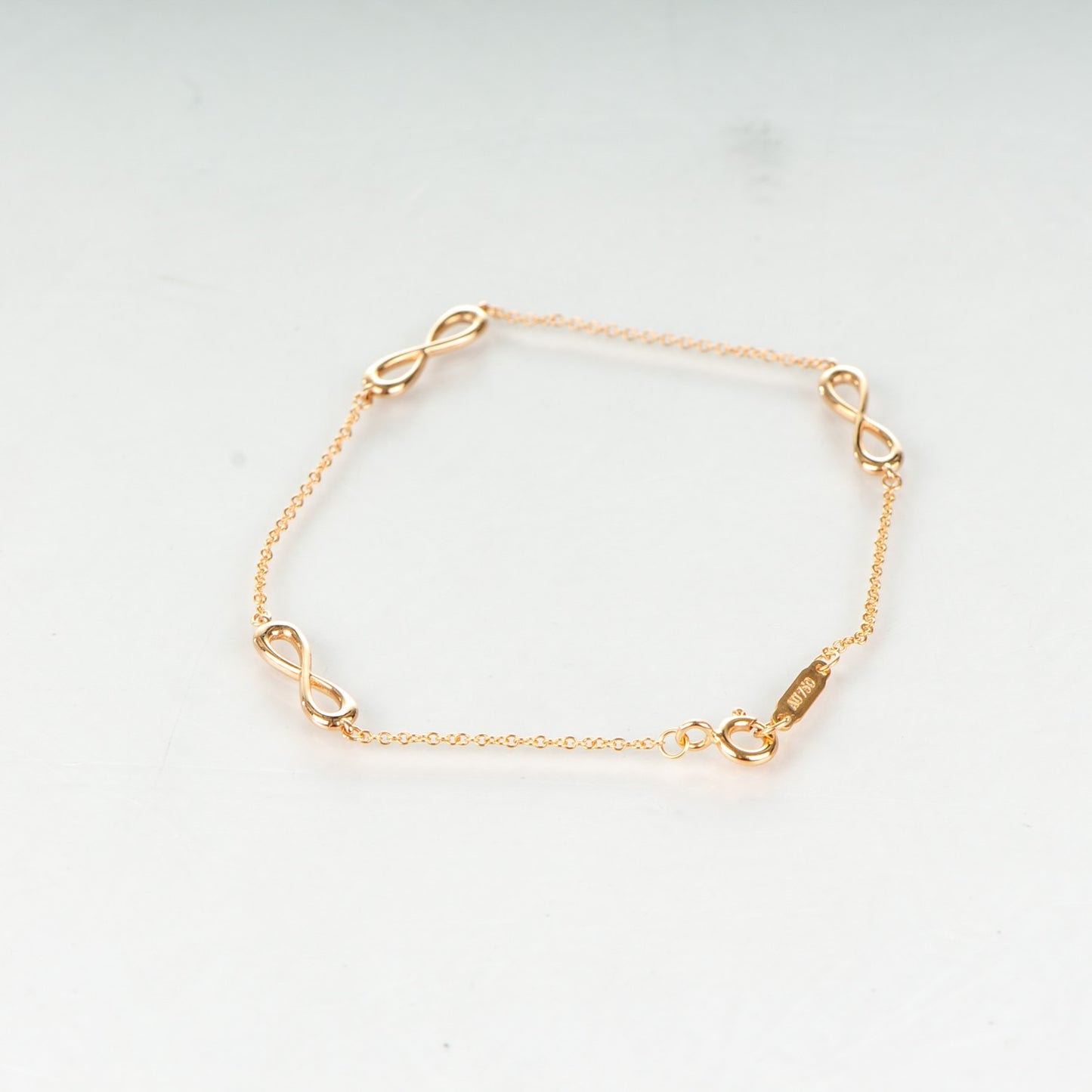 18K Rose Gold Infinity Endless Bracelet