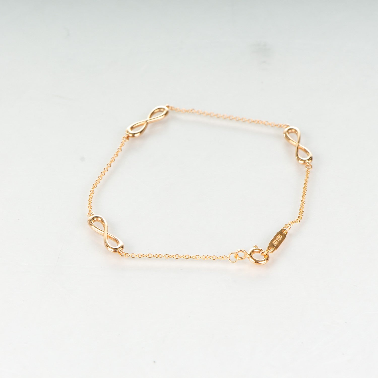 Tiffany 18K Rose Gold Infinity Endless Bracelet 3 of 6