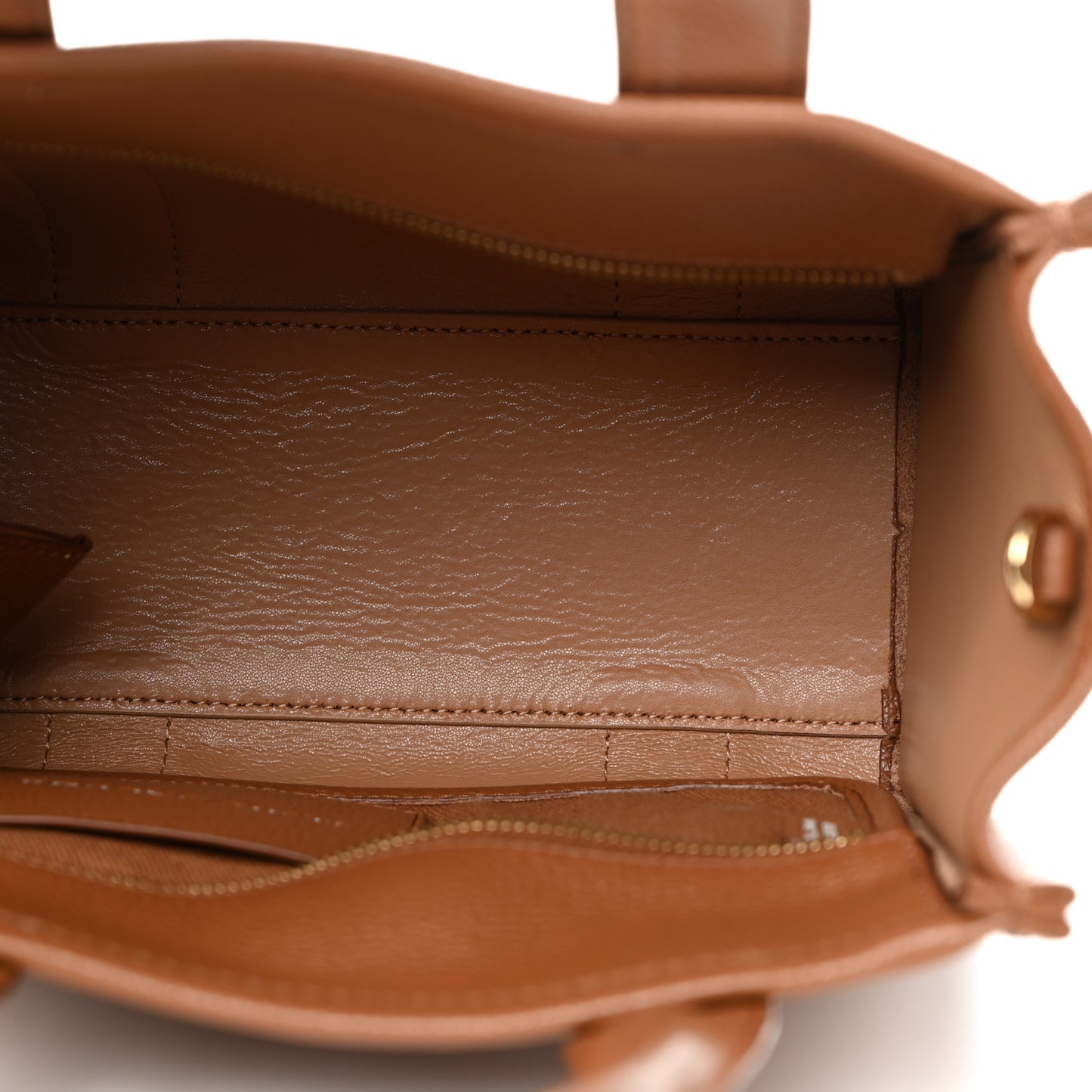 Grained Calfskin Small The Tote Bag Argan Oil