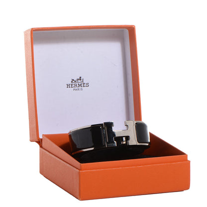 Hermes Enamel Wide Clic Clac H Bracelet GM Black 6 of 6