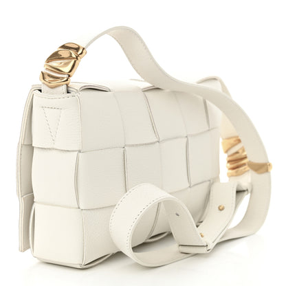 Bottega Veneta Grained Calfskin Maxi Intrecciato Cassette Crossbody Bag White 3 of 11