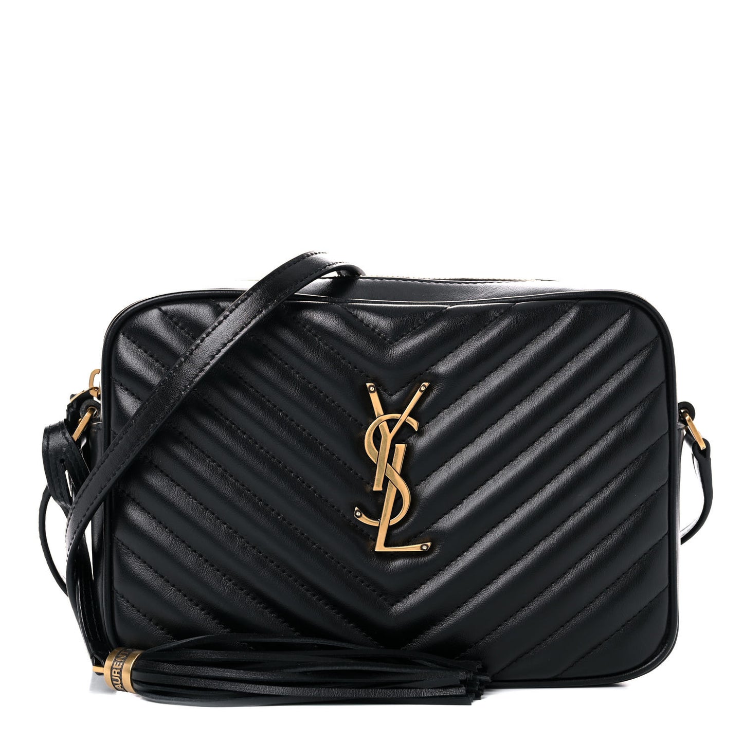 Calfskin Matelasse Monogram Lou Camera Bag Black