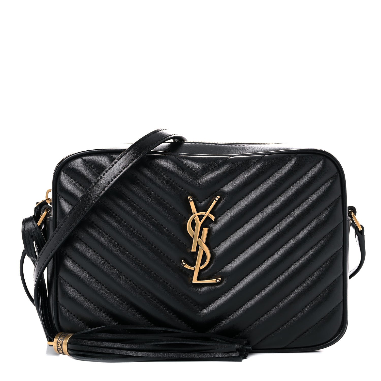 Saint Laurent Calfskin Matelasse Monogram Lou Camera Bag Black 1 of 11