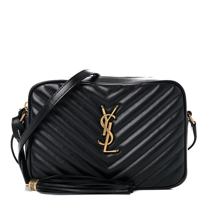 Saint Laurent Calfskin Matelasse Monogram Lou Camera Bag Black 1 of 11