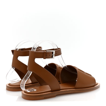 Givenchy Lambskin 4G Liquid Flat Sandals 37.5 Soft Tan 4 of 10