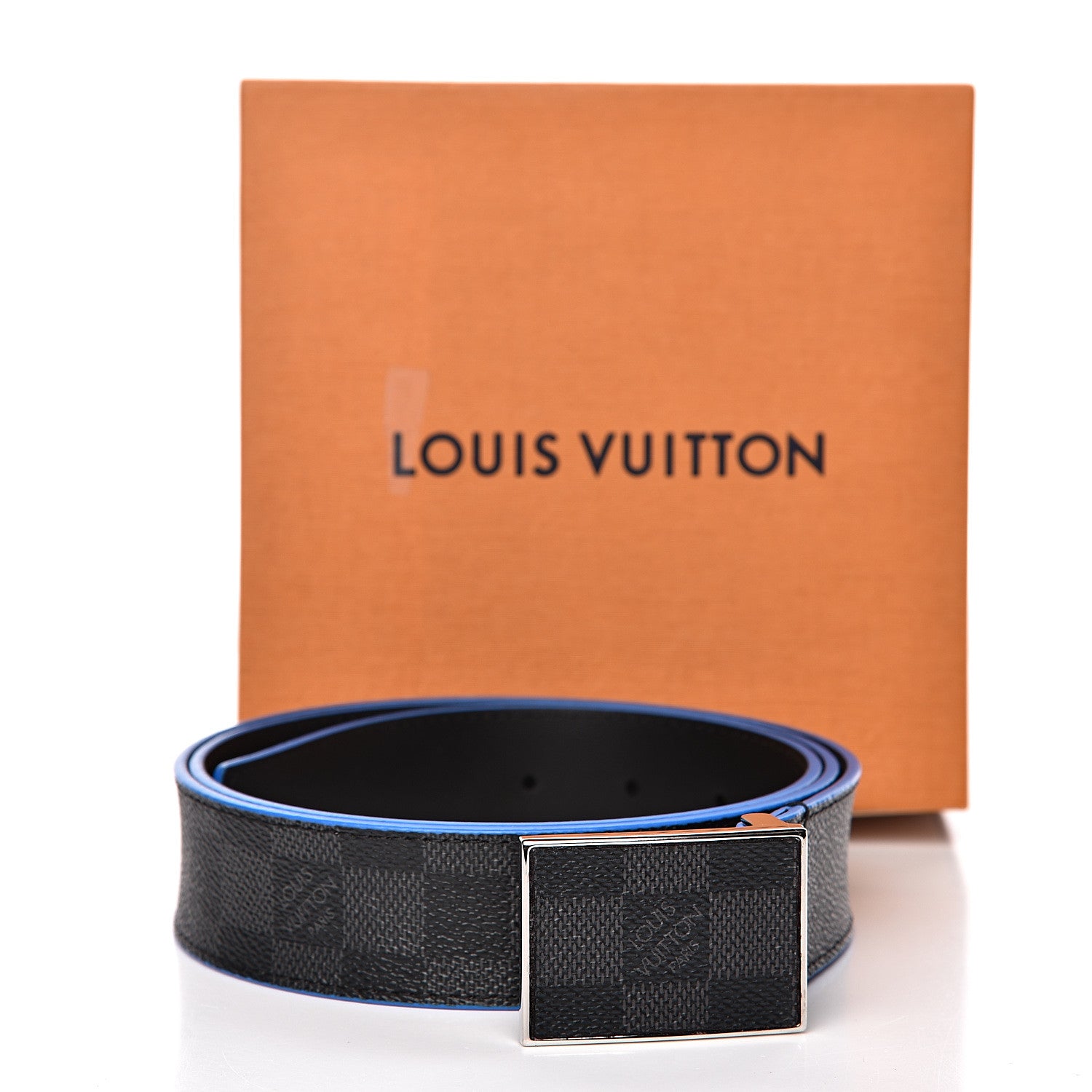 Louis Vuitton Damier Graphite 35mm Metro Belt 100 40 8 of 8