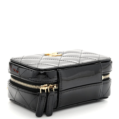 Chanel Patent Quilted Mini Pick Me Up Vanity Case Black 7 of 10