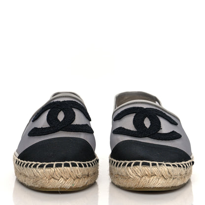 Chanel Mesh Grosgrain CC Espadrilles 40 Grey 2 of 8