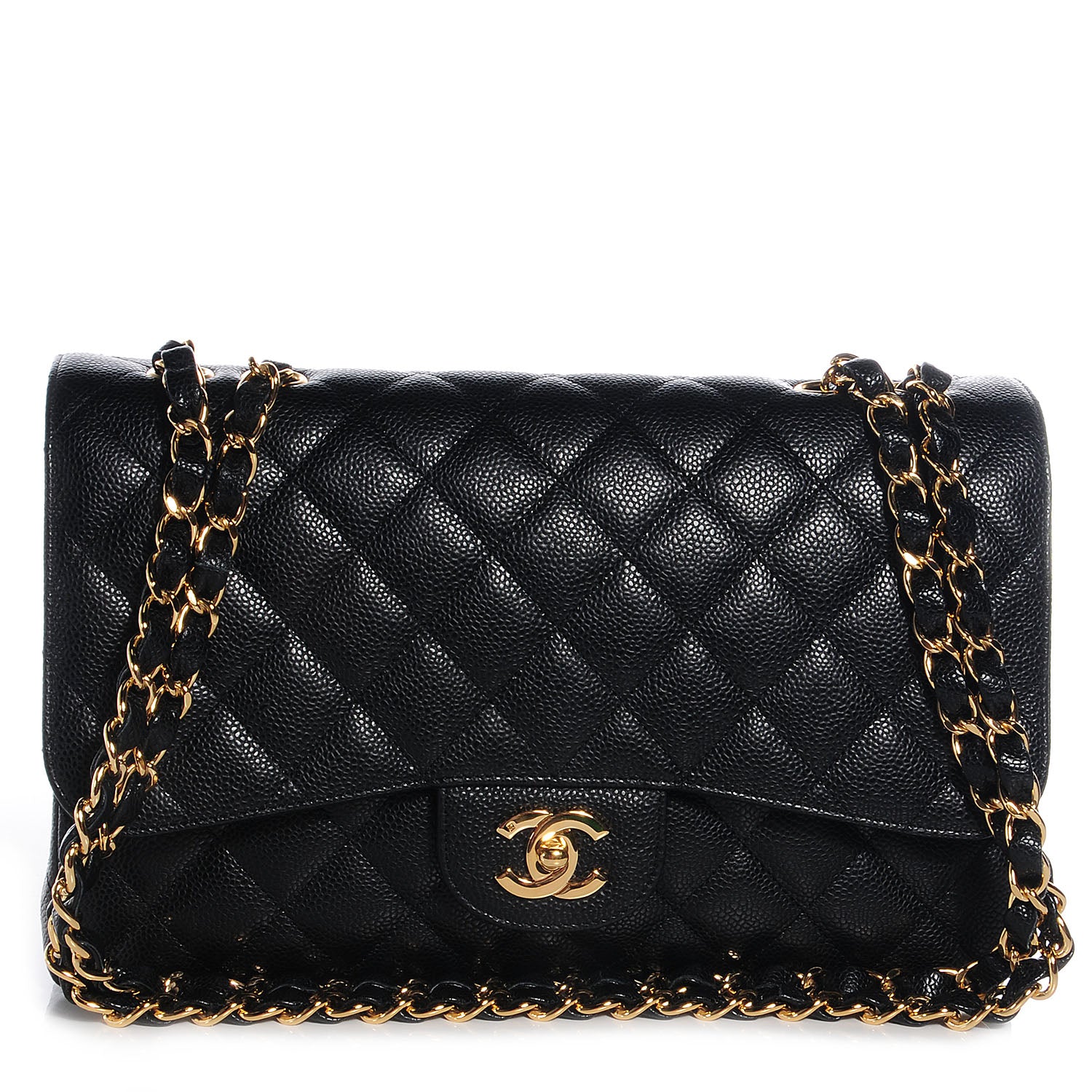 Chanel Caviar Jumbo Single Flap Black 1 of 9