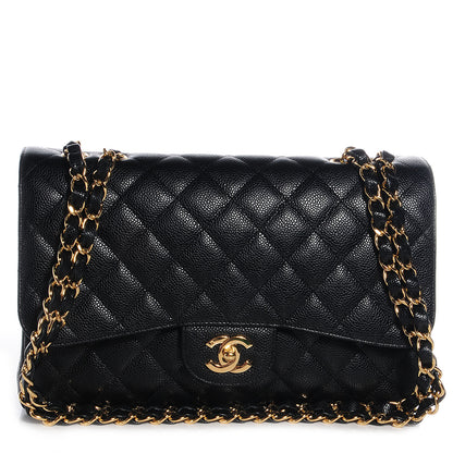 Chanel Caviar Jumbo Single Flap Black 1 of 9