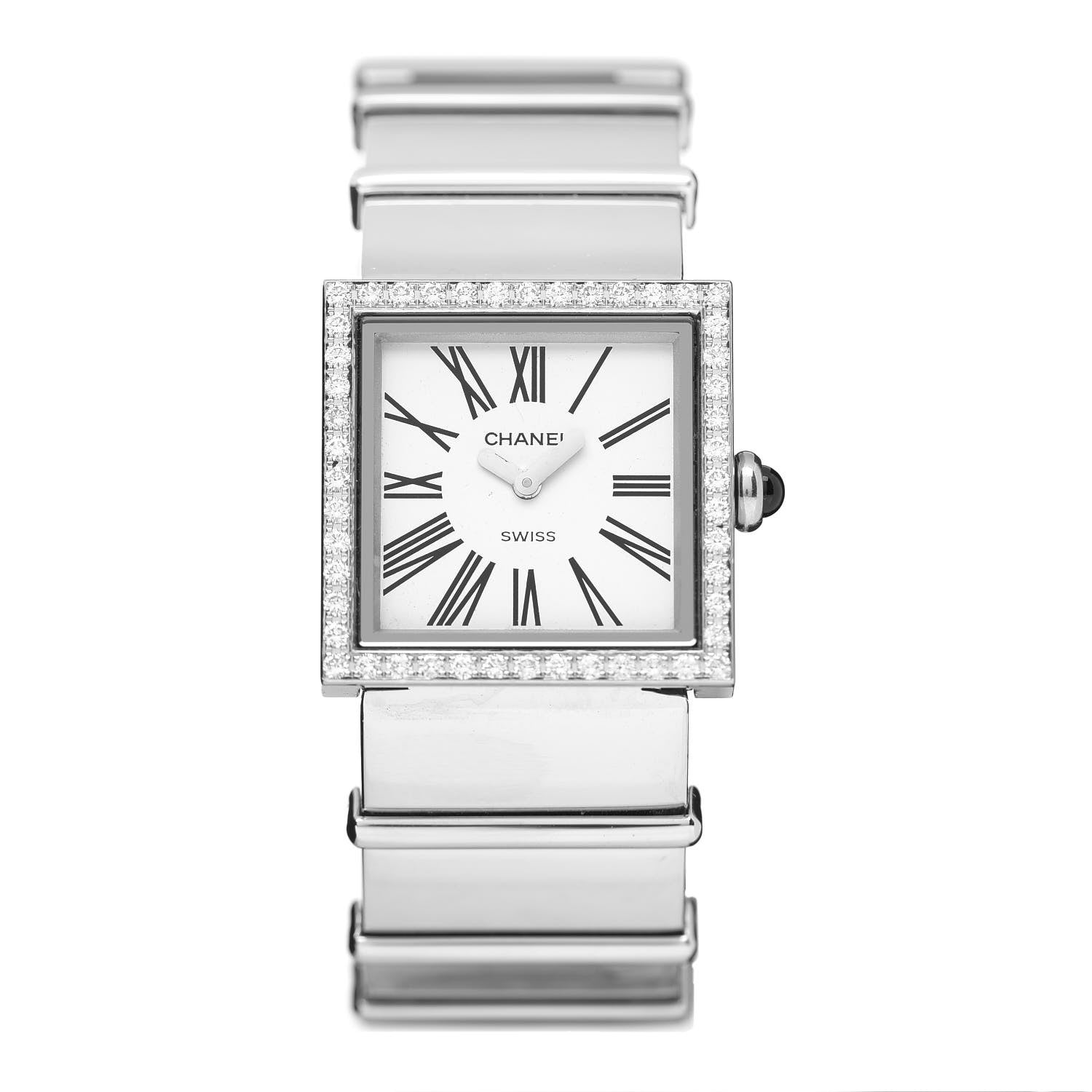 Chanel Stainless Steel Diamond 23mm Mademoiselle Quartz Watch 1 of 6