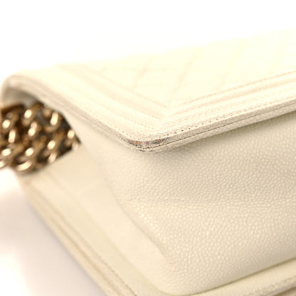 Chanel Caviar Quilted Medium Boy Flap White 11 of 14