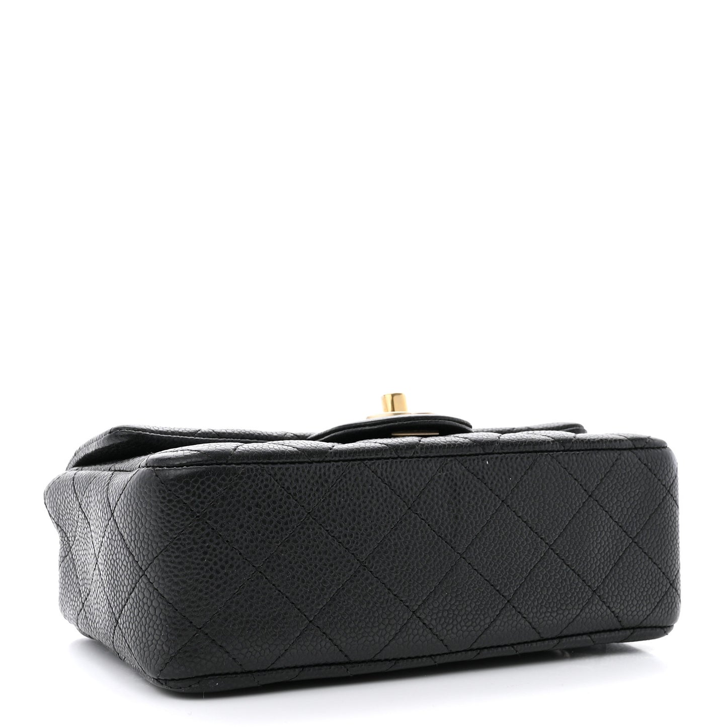 Caviar Quilted Mini Rectangular Flap Black