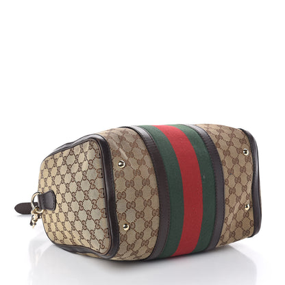 Gucci Monogram Vintage Web Medium Boston Dark Brown 4 of 11