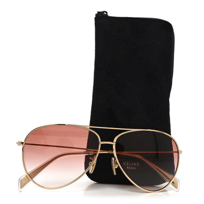 Celine Aviator Sunglasses CL 40062U Gold 7 of 7