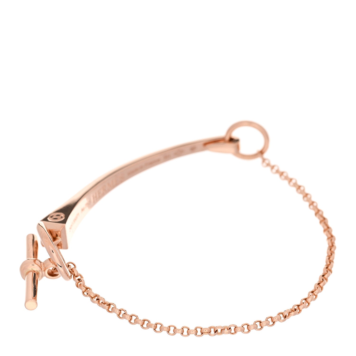 Hermes 18K Rose Gold Clou de Forge Bracelet SH 2 of 4