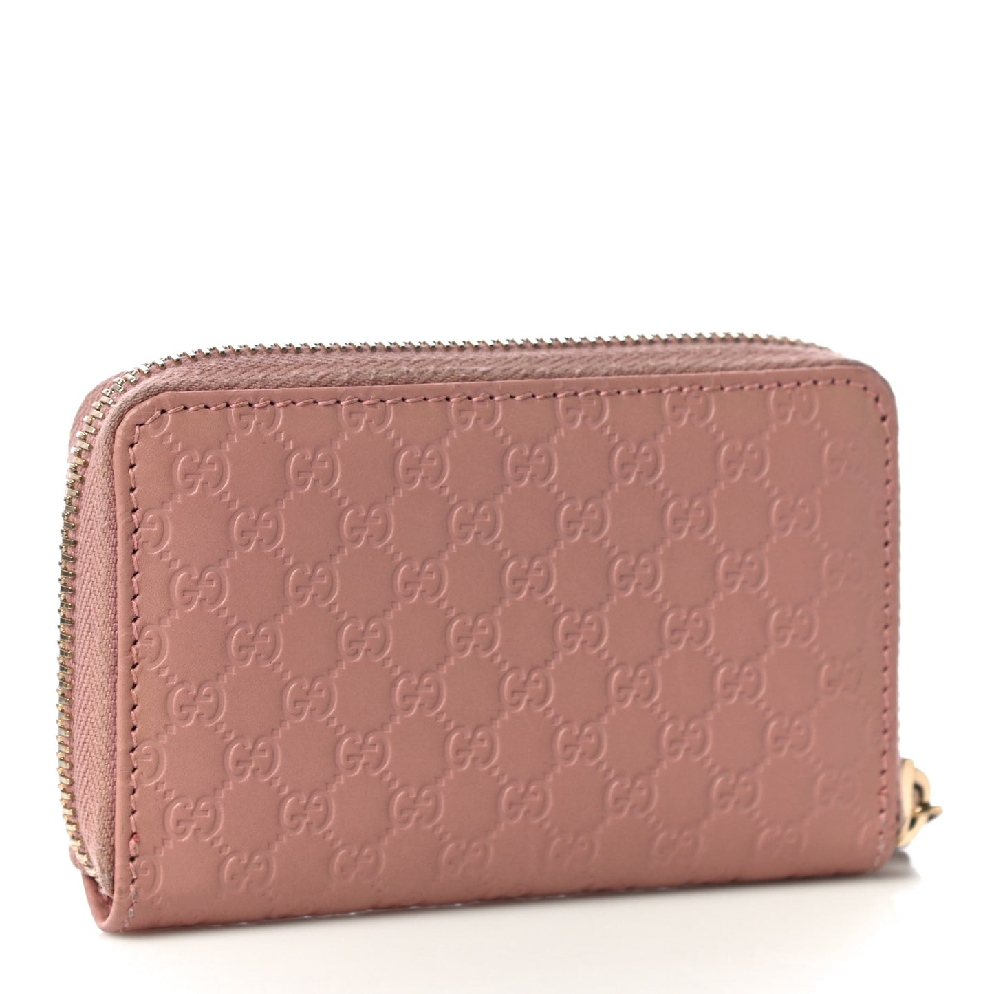 Microguccissima Zip Around Card Case Soft Pink