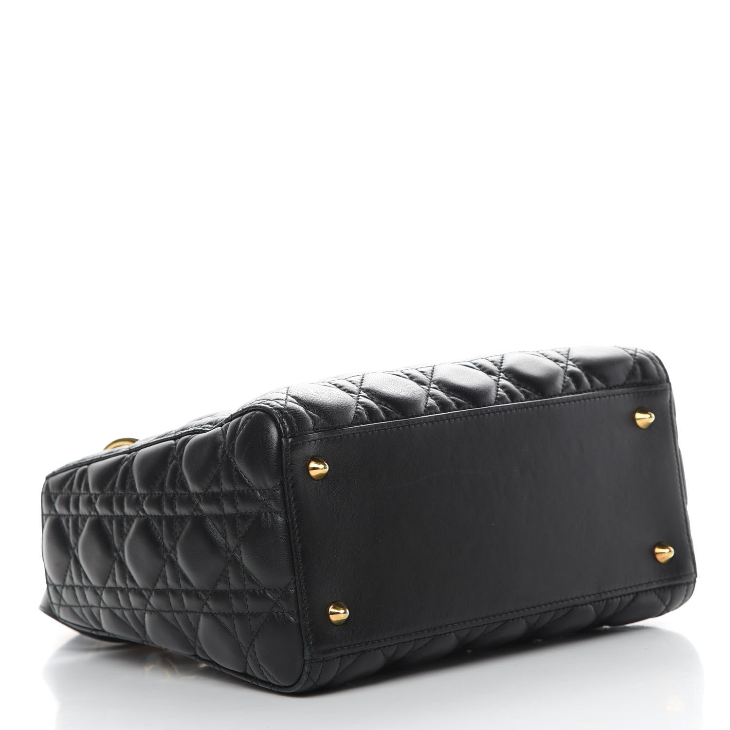 Christian Dior Lambskin Cannage Medium Lady Dior Black 4 of 16