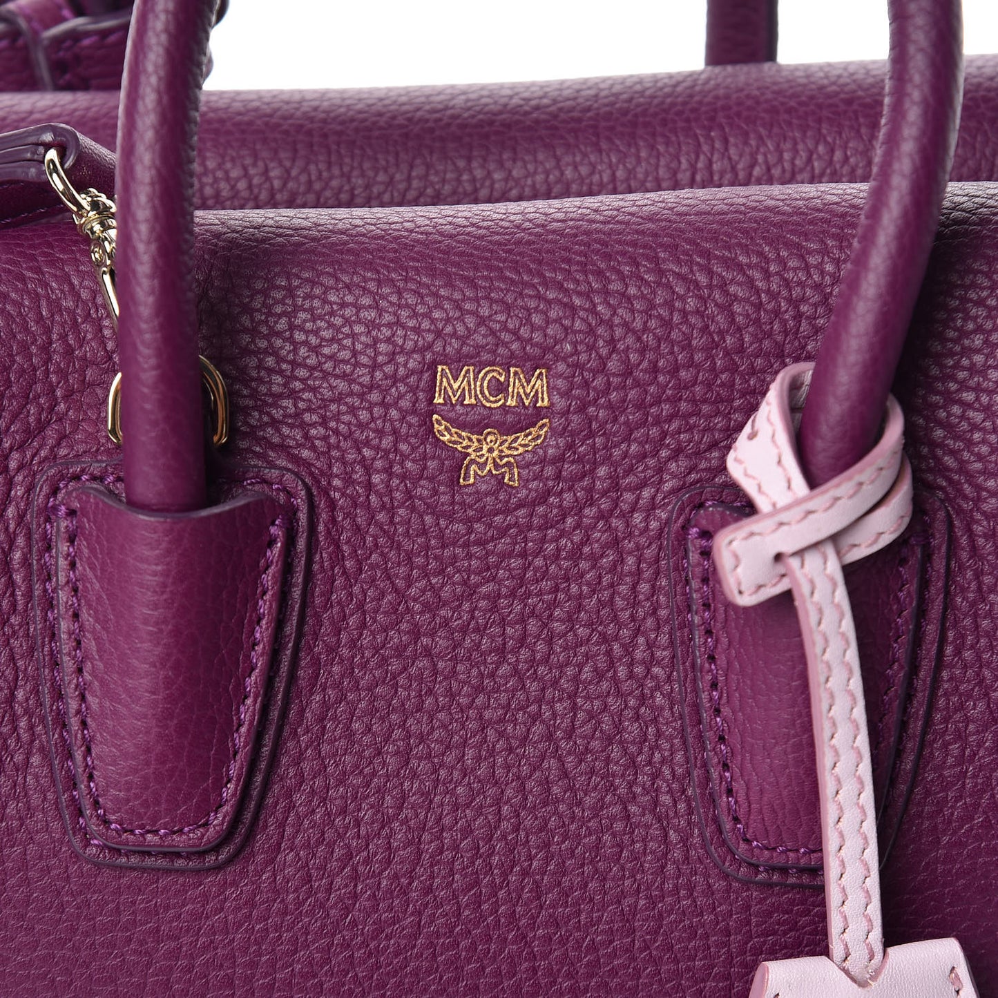 Grained Calfskin Mini Milla Tote Purple