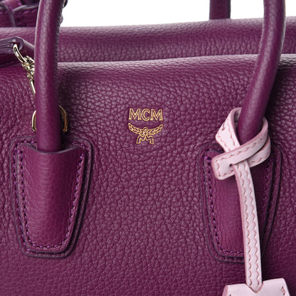 MCM Grained Calfskin Mini Milla Tote Purple 8 of 9