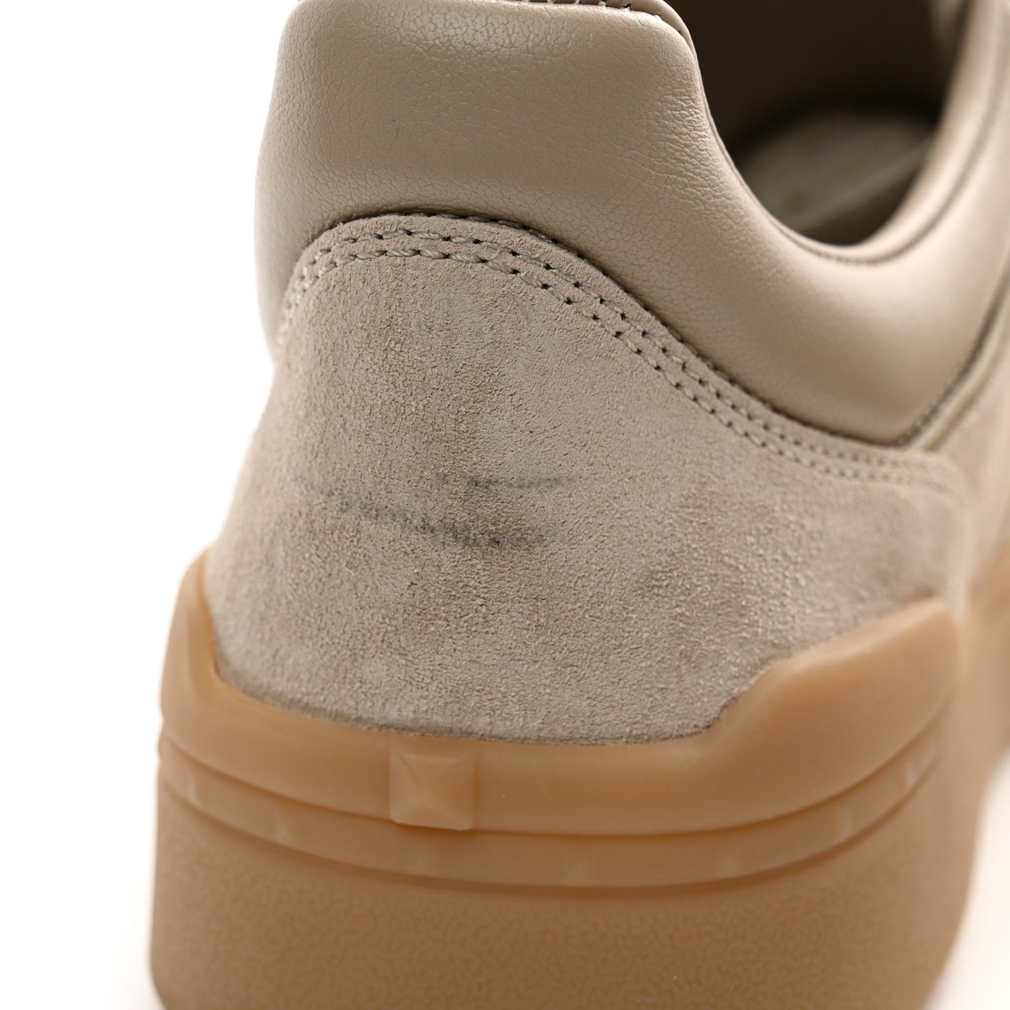 Suede Calfskin Womens Upvillage Low Top Sneakers 38 Beige Ivory