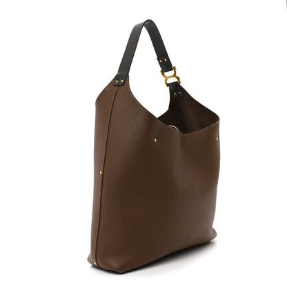 Chloe Grained Calfskin Marcie Hobo Tote Dark Nut 3 of 10