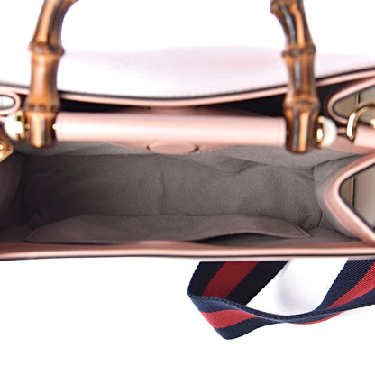 Gucci Nappa Bamboo Web Mini Nymphaea Top Handle Bag Perfect Pink Mystic White 6 of 15
