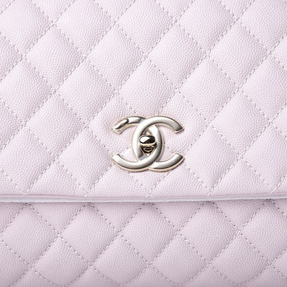 Chanel Caviar Quilted Small Coco Handle Flap Lilas Lilac 9 of 10
