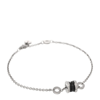 Bulgari Sterling Silver Black Ceramic Save the Children Bracelet 1 of 4
