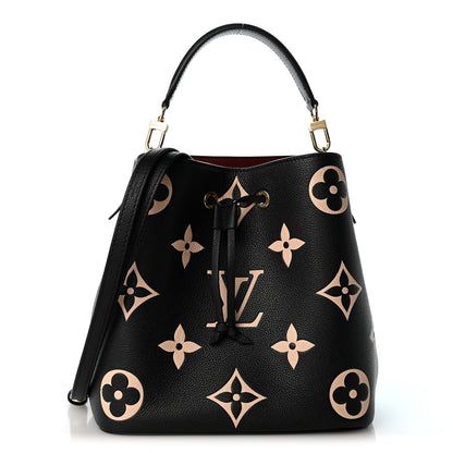 Louis Vuitton Empreinte Monogram Giant Neonoe MM Black Beige 1 of 12