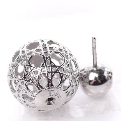Christian Dior Cannage Mise En Dior Tribal Earrings Silver 4 of 4