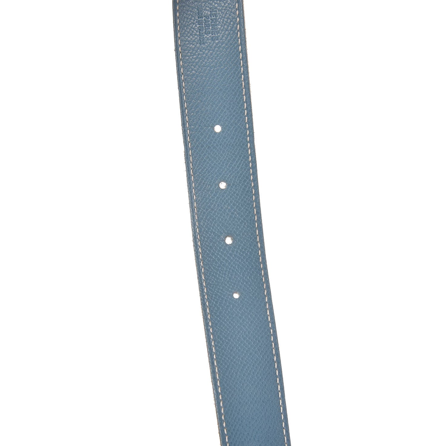 Swift Epsom 32mm H Belt 85 White Blue Jean
