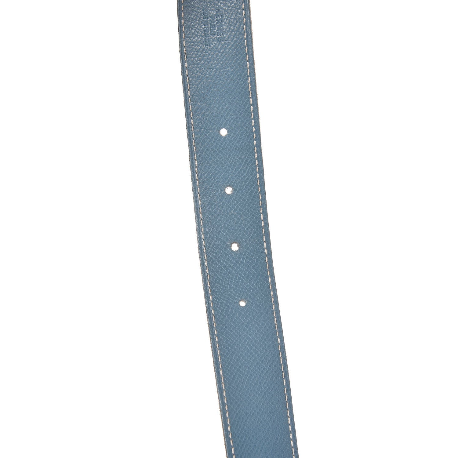 Hermes Swift Epsom 32mm H Belt 85 White Blue Jean 5 of 8