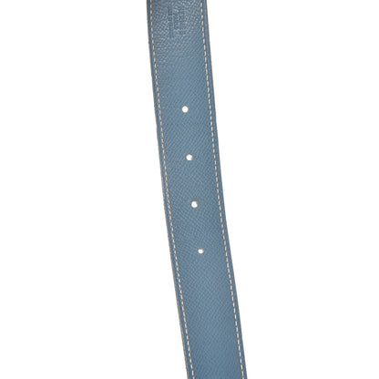 Hermes Swift Epsom 32mm H Belt 85 White Blue Jean 5 of 8
