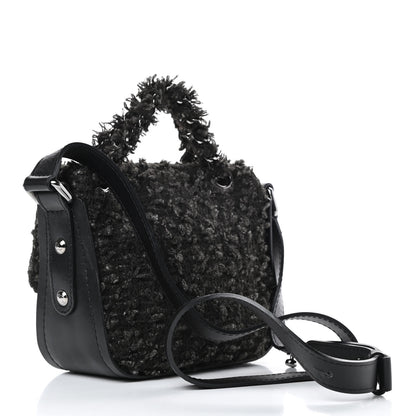 Chanel Tweed Messenger Flap Black Grey 3 of 12