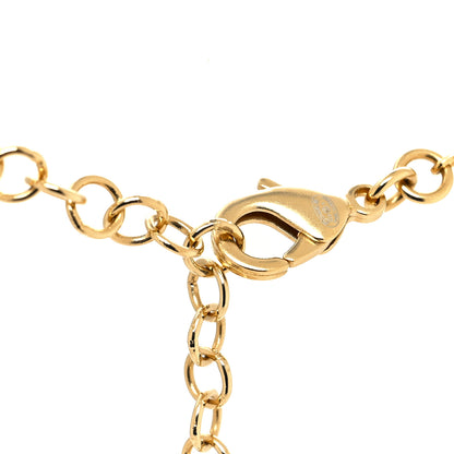 Chanel Crystal Metal CC Round Pendant Necklace Gold 4 of 5