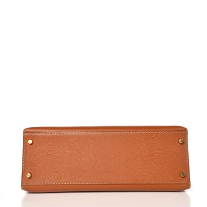 Hermes Epsom Kelly Sellier 32 Gold 8 of 30