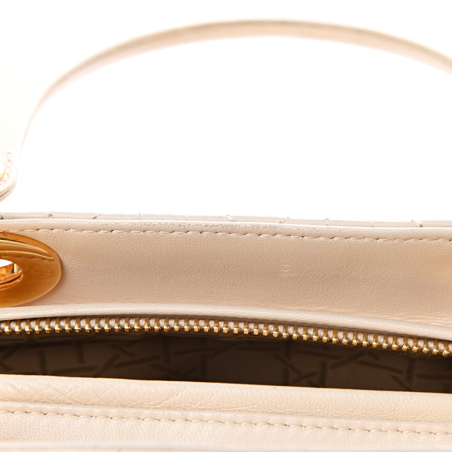 Christian Dior Lambskin Cannage Large Lady Dior Light Beige 7 of 21