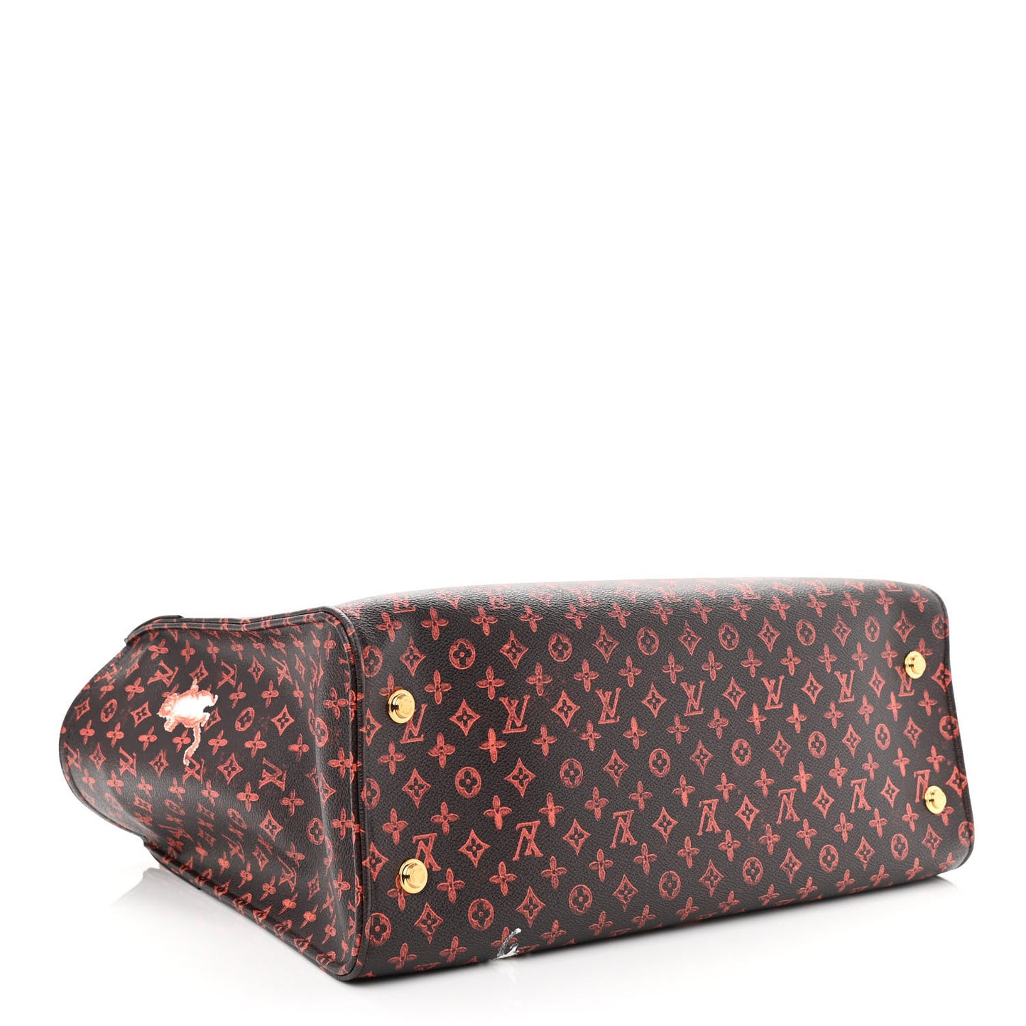 Calfskin Catogram City Steamer Cabas XXL Orange Marron