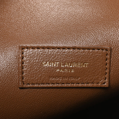 Saint Laurent Velvet Suede Le Monogramme Bucket Bag Warm Tan Red Cigar 7 of 10