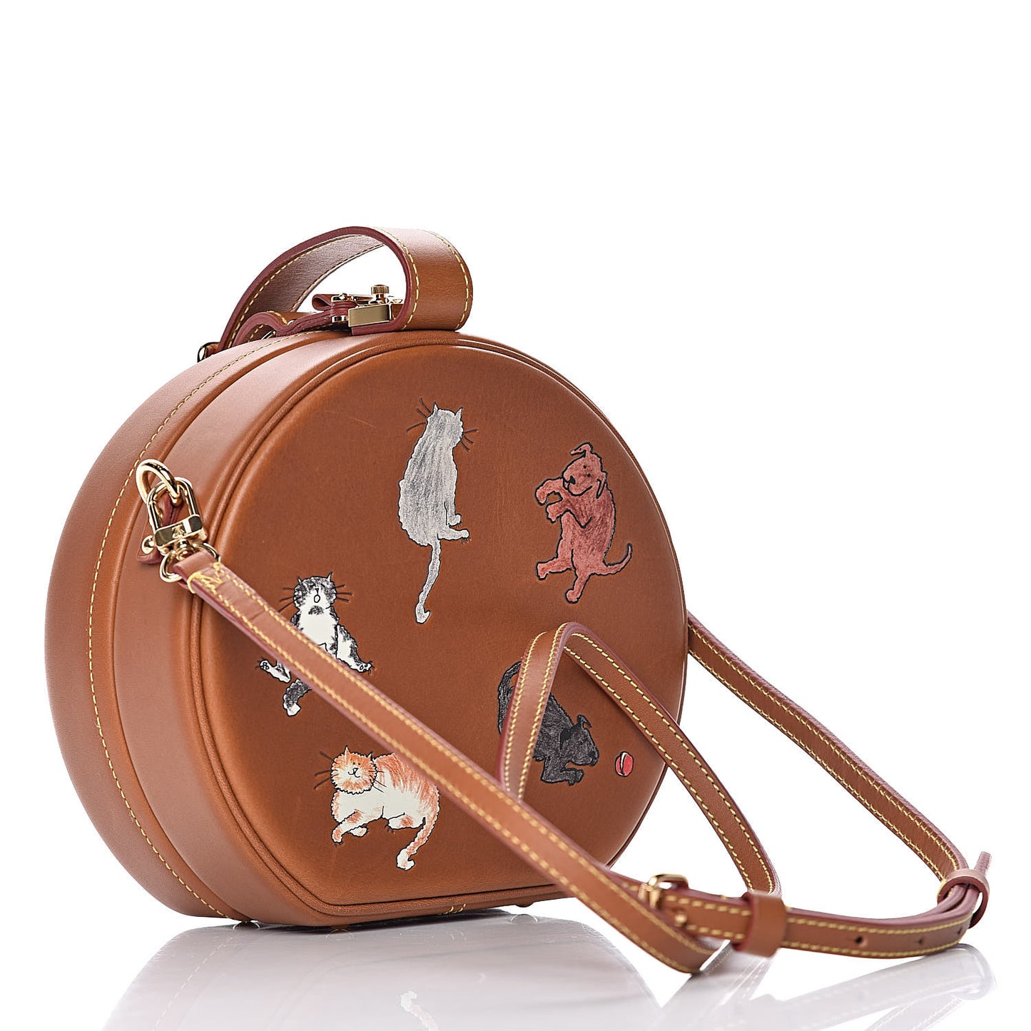 Calfskin Catogram Petite Boite Chapeau Tan