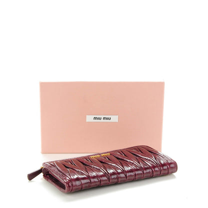 Miu Miu Nappa Matelasse Lux Zip Around Wallet Ribes 4 of 7